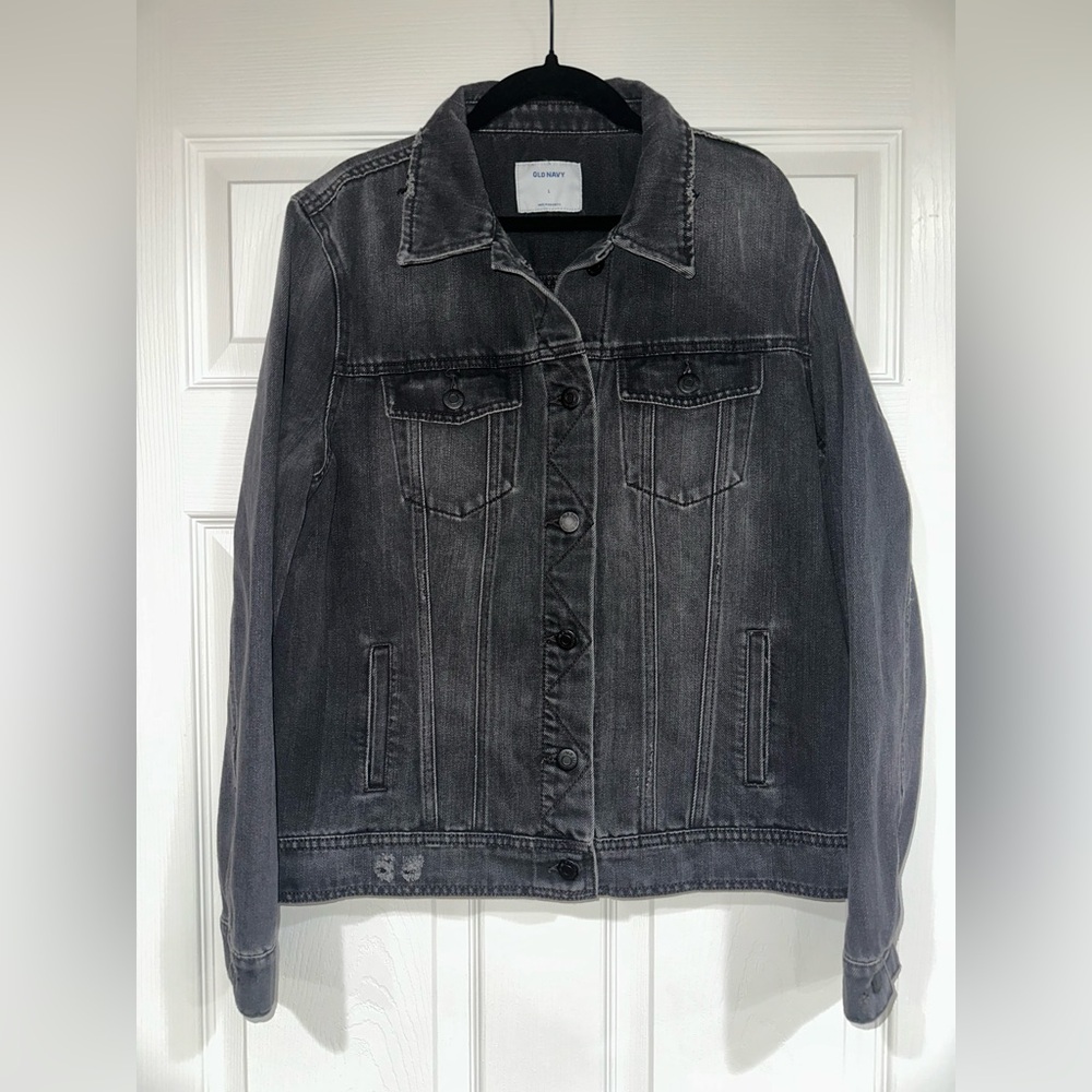 Old Navy Black Denim Jean Jacket